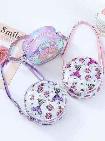 New Mermaid Sequin Rainbow Glitter Fanny Pack, Suitable For Kids, Students And Girls Cartoon Shoulder Bag Unicorn Crossbody Bag Perfect Gifts For Children, Girls And Teenagers (Birthday, Valentine's Day)