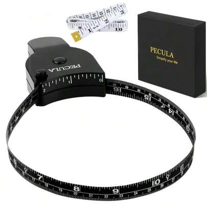Body Measuring Tape 60 Inch, Body Tape Measure, Lock Pin And Push Button Retract, Body Measurement Tape, Black