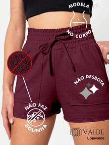 Kit 3 Peças Short Básico Liso Bolsos Cordão Falso Bermuda Verão Calor - Azul Marinho, Azul BB e Branco - Visão 7