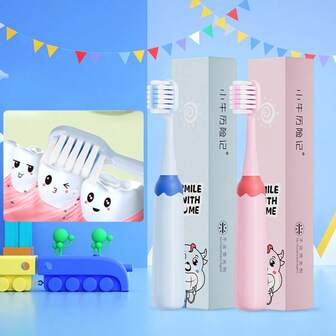 1pc Wide Head Children's Toothbrush - For 1-6 Years Old Kids, With Brush Head Cover - Baby Toothbrush - 2 Color Options