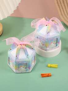 10pcs/Pack Romantic Carousel Rotating Jewelry Gift Box, Suitable For Valentine's Day, Wedding, Party - Multicolor - View 10