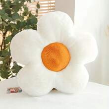 1pc 50cm/35cm Filled White Daisy Flower Seat Cushion Sunflower Shape Bedroom Seat Pillow Office Decoration (Because The Surface Is Made And Cut From Different Batches Of Fabric, The Surface May Have Color Differences, The Position Of The Pattern, Size, Shape Are Random.) Chair Cushion Chair Office Supplies Chair Pillow Gaming Chair Office Chair Desk Accessories