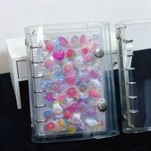 1pc A7 Transparent Loose Leaf Notebook, Sticker Book, Double Button Hand Book, IDOLME Hand Book Material Storage, Transparent Inner Page Replacement Core, PP Material, Kpop Photo Card Storage, Large Capacity Portable Sticker Storage, Sticker Storage, Nail Art Storage, Suitable For Scrapbooks, Photo Albums, Notebooks, Savings Plan Books, Student Return To School Supplies, Etc - Clear - View 1