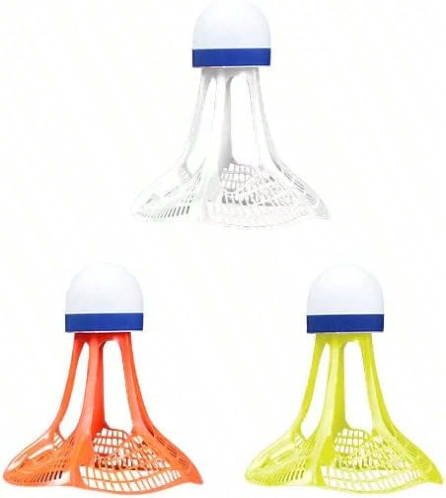 WADY 3 Pelotas de Bádminton Resistentes al VientoBádminton Sala De Entrenamiento De Bádminton​A Prueba De Viento para​Adultos Pelotas De Estudiantes para Uso Interno Y Externo - color aleatorio - Ver 1