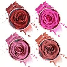 VERONNI 3D Rose Flower Blush - Water Resistant Petal Blush Makeup For All Skin Tones, Light Coverage Matte & Shimmer Finish For Cheek Sculpting & Highlighting, Gift-Ready Compact, Pink & Red Shades - Nhiều màu - Xem 3