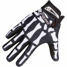 Skeleton Gloves Adjustable Lightweight Racing Skull Sports Work Bone Gloves Anti - Slip Breathable Men Women Motorcycle, Cycling, Biking, Workout - #1 Black - Full Finger - Skeleton Pattern + Medium - View 1
