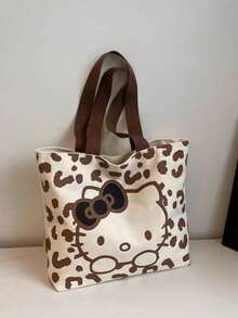 1个可爱卡通女士手提包，多功能女士单肩包，大容量手提通勤包，适合夏季通勤，三种款式可选 - 彩色 - 查看 5