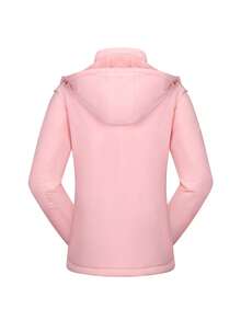 CAMEL CROWN Women's Waterproof Ski Jacket, Fleece Lined, Warm, Winter, Hooded, Windproof Ski Jacket - Baby Pink - View 8