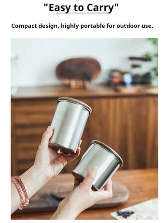 1 vintage kaffepulver förseglad burk för kaffebönor fukttät förvaringsburk för matcha-te blommate citronskivor förvaringsburk godis chokladbönor förvaringsburk i rostfritt stål för kaffebönor förseglad burk utomhus camping förvaringsburk för kaffebönor liten förseglad förvaringsburk för torra varor svart, silver 380ml, 500ml