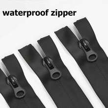 5pcs #5 Waterproof Zipper, Black, Outdoor Jacket, Sportswear, Zipper Tape, Pockets, Bags, DIY Sewing Supplies, Multi-Color