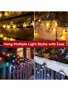 55/25/15pcs Outdoor String Light Hooks, Heavy Duty Cable Clips, Non-Damaging Wire Clamps, Waterproof & UV-Resistant, Clear Self-Adhesive Hooks, Suitable For Home, Bathroom, Hanging Christmas Lights, Outdoor & Yard Decor - Multicolor - View 6