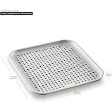madesmart Elevated Sink Mat - SINKWARE Collection Ventilation Holes For Airflow, Soft Material, Non-Slip Material & -, Large, Grey(Alfombrilla elevada para fregadero) - Multicolor - Ver 3