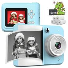 1Pc Kids Camera Instant Print, 1080P Video Redording,Dual-Lens Selfie,Toddler Digital Camera 32GB Card,Gifts For Girls Boys Age 6 7 8 9 10 11 12, Children Toys For 6-12.