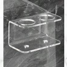 1 pieza, Soporte para cepillo de dientes eléctrico para baño, Estante de almacenamiento de artículos de higiene bucal de acrílico para el baño, Estante de montaje en pared sin necesidad de taladrar