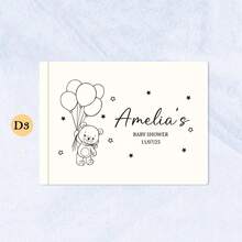 1pc Personalized Black Or White Horizontal Message Book, Customized Photo Album, Gift For New Parents Of Girls Or Boys - Multicolor 1 - View 9