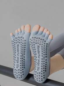 1/3/6 Đôi tất tập yoga chuyên nghiệp nhiều màu cho nữ, tất thuyền hở mũi bằng silicon chống trượt, thích hợp cho Pilates, Yoga, sử dụng trên sàn nhà trong nhà, thích hợp cho trang phục thể thao mùa thu/đông, xuân/hè - Nhiều màu - Xem 4