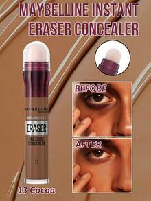 Maybelline 美寶林 Instant Age Rewind 遮瑕液 13 Cocoa，提亮黑眼圈、模糊毛孔，一抹遮瑕，旋轉式塗抹器，抗菌植絨刷頭，不卡粉，無需工具，亮采效果，可當作古銅色眼影使用，適合補妝 - 13 Cocoa - 查看 8
