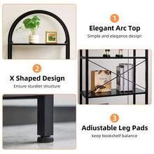Bookcases - 5 Layers - Black - View 3