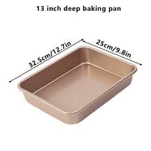 9/11/13-Inch Non-Stick Deep Cake Pan With Extra Height For Baking Chiffon Cake, Swiss Roll, Cookies, Bread, Biscuits, And More, Home Kitchen Bakeware For Baking Cakes - Rectangular Deep Cake Plate - View 14