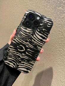 1 funda elegante para teléfono, no incluye cordón ni soporte. Funda protectora con estampado de cebra para 17 16 15 14 13 12 11 Pro - Cubierta a prueba de golpes de doble capa con carcasa de policarbonato y forro de TPU, adecuada para 17. - Blanco - Ver 4