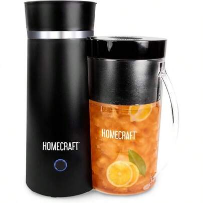 Electric Iced Tea Maker With Double Insulated Pitcher For Sweet Tea And Cold Brew Coffee Black Compact Size Ideal For Home And Office Use Energy Efficient Easy To Clean Perfect For Summer Refreshments And Daily Beverage Preparation