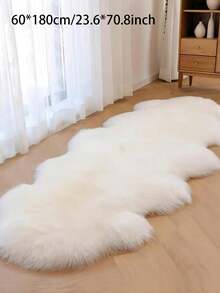 1 Stück weißer Langflor-Teppich, engelhaft weich und bequem, minimalistisch dekorativ, geeignet für Flur, Küche, Waschraum, Bad, Dorm, Sofa, Schlafzimmer, Wohnzimmer, Waschtisch, Stuhl, Dorm-Teppich, Modischer Teppich, Raumdekoration, Weihnachtsdekoration, Geschenk, Heimdekoration, Schlafzimmerdekoration
