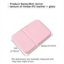 1pc Elegant Portable Folding Makeup Mirror, Vanity Stand, Plastic Surface, Suitable For Dorm, Room Decor, Travel And Outdoor Beauty