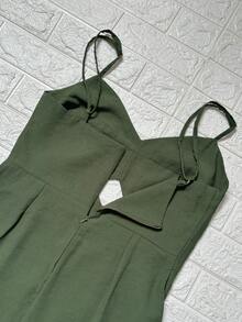 Short Dress, Girly - Verde oscuro - Ver 3