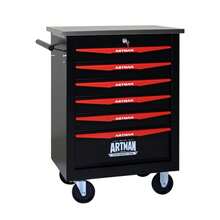 Double Door Clapboardl Multifunctional Tool Trolley - Black & Red (BLAK&RED) - Multicolor 4 - View 4