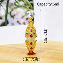 1个0.2盎司/6毫升可重复灌装的香水瓶，仅限手洗，家居装饰梳妆台配件，女士及女孩礼物，居家及旅行必备，女士个人护理配件，优雅香水储存瓶，精致装饰，高品质，时尚化妆品配件（空瓶，无香水） - 彩色 - 查看 4