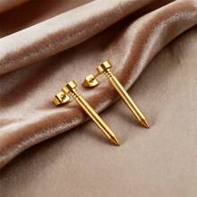 Fashionable And Stylish Screw Stud Earrings, High-Quality Stainless Steel Earrings Suitable Elegant Earrings For Women, Gifts For Women - Nail Earrings - View 8