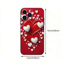 Valentine'S Day Romantic Love Black Case Cute Simple Thickened Anti-Fall Simple Decorative Mobile Phone Protective Cover, Mobile Phone Compatible With Iphone 11/12/13/14/15/16/ Pro Max Pro Plus Series Case Gift Suitable For IPhone 17 Air - 黑色 - 查看 4