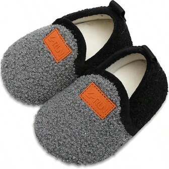 Pantuflas para niños pequeños - Pantuflas para niños y niñas para interiores, con forro cálido, suela de goma antideslizante, aptas para uso en interiores y exteriores, otoño/invierno