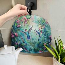 Hummingbird Tea Cozy For Teapot Insulated Floral Tea Pot Cover Kitchen Decoration Cattle Wildlife Thick Tea Pot Cozy For Keeping Warm,Hummingbird-3 - 蜂鳥-3 - 查看 6