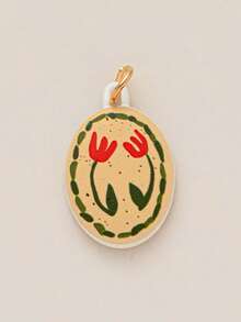 1pc New Fashion Animal & Plant Series Sakura Fish, Shrimp, Swan, Sun Charm Pendant, 18K Gold Plated, DIY Jewelry Accessory, Necklace, Bracelet, Earring, Keychain, Bag, Women Jewelry Gift - Multicolor - View 9