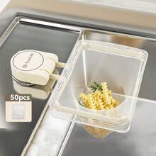 Kitchen Sink Strainer Basket With Filter Bag, Food Waste Filter Basket, Suction Cup Folding Vegetable & Fruit Washing & Drying Rack - Multicolor - View 16