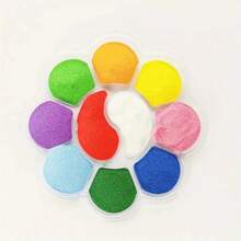 250g/Pack Can Be Used For Handmade Sand Painting, DIY Bonsai Sand, And Beach Vase Decoration,Colorful Sand Art Set, 100g/Color, 1000g In Total, With DIY Sand Painting, Wedding Vase Filler, Art Craft Sand For Creative Use - Multicolor - View 7