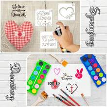 65张可重复使用的宗教绘画小模板，3英寸可重复使用的工艺装饰模板，墙贴，岩石标牌，杯垫，帆布家居装饰模板（圣经经文） - 聖經經文 - 查看 7