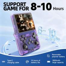 R36S Retro Handheld Games Console, 20,000+ Classic Games Portable Pocket Video Player With 3.5 Inch HD Screen, 64G TF Card, Open Source Linux System Screen For Teens And Adults (Purple 64G) - Purple 64g - View 3