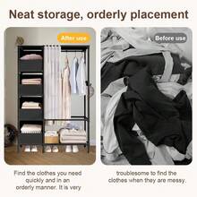 Heavy Duty Metal Clothes Rail Storage Garment Shelf Hanging Rack Display Stand - Dark Grey - View 8