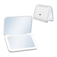 LED Makeup Mirror ,Portable Mini Vanity Mirror ,USB Rechargeable LED Lighted Travel Makeup Mirror,Pocket Mirror With Lights,Dimmable Magnifying Folding Mirror Vanity,3 Color Light Modes - White, Natural And Warm, Touch Screen Adjustable Brightness, Multifunctional Desktop Makeup Mirror, Vanity Mirror For Student Dorm, Travel, Makeup,Office, Bedroom,Christmas Best Gifts For Women - 彩色 - 查看 16