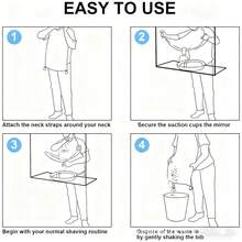 1件吸盘式剃须围裙胡须修剪布 - 彩色 - 查看 6