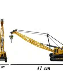 Miniature Excavator Roller Compressor Scale 1:50 With Friction XZ-1794 - 32cm Crane - View 2