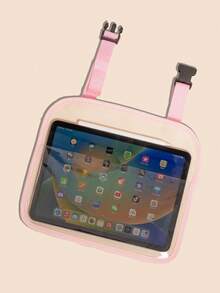 1 Pack Kids Car Backseat IPad Holder – Cute Girl Design Hands-Free Tablet Mount With Touchscreen Pockets For Healthy Viewing And Travel Entertainment - Champagne - View 3