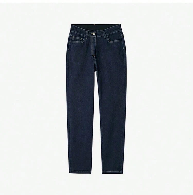 Skechers Women's New Straight Leg Jeans, Versatile & Flared - Denim Dark Blue - View 1