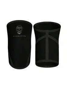 Gymreapers - Rodilleras (1 par) con bolsa de gimnasio, aprobadas por la IPF, para sentadillas, levantamiento de pesas y de potencia, mangas de neopreno de 7 mm, (negro/negro, talla M) - Blanco y negro - Ver 9
