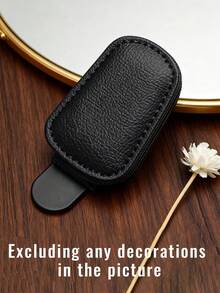 Multi Function Car Sunglasses Clip, Sunglasses Holders For Car, Magnetic PU Leather Fashion Glasses Holder For Car Visor,Sunglass Holder Organizer Visor Clip, Stylish Round Frame Organizer ,Car Interior Accessories, Magnetic Glasses Clip, Ticket Clip For Car