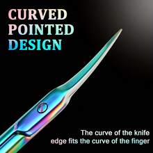 Stainless Steel Cuticle Scissors - Dead Skin Removal, Manicure Tool For Nail Care