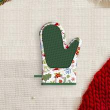 Guantes de cocina navideños resistentes al calor y antideslizantes para hornear y asar. - labor de retazos - Ver 3