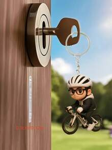 3/1 Cute And Fun Keychains For Cycling Boys And Girls, Made Of 2D Flat Acrylic Material, Suitable For Cycling Enthusiasts' Bag Accessories, Keychains, Car Keychains, Car And Home Decorations, Keychains, Perfect Gifts For Family And Cycling Enthusiasts - Cycling - View 3